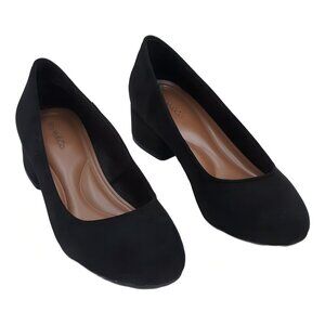 Style Co Women's Gerriee Block-Heel Pump Black Micro 8M